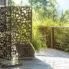 Écran décoratif en métal coloris gris taupe Nortène panel n°3 - 60 x 150 cm