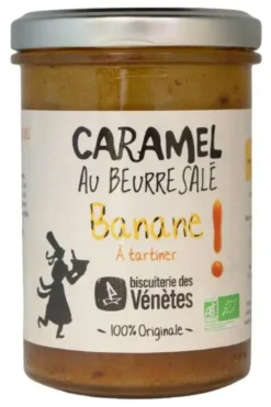 Crème caramel au beurre salé banane bio Biscuiterie des Venetes - 220 g