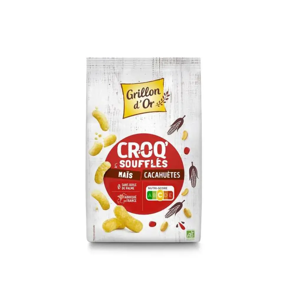 Croq soufflé maïs cacahuète bio Grillon d’or - 90 g