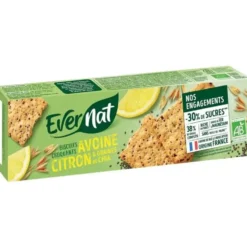 Croquant avoine citron graines de chia en boîte carton de 130 g