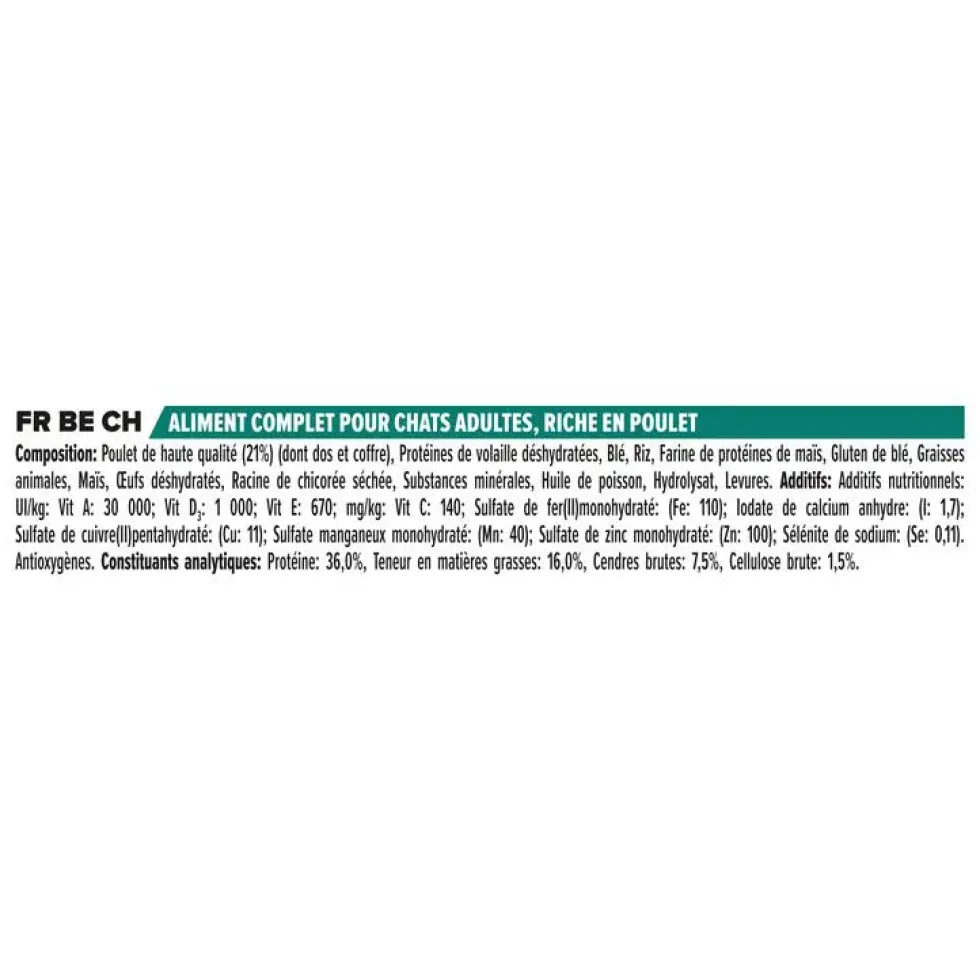Croquette pour chat adulte au poulet et riz Pro Plan - 3 kg