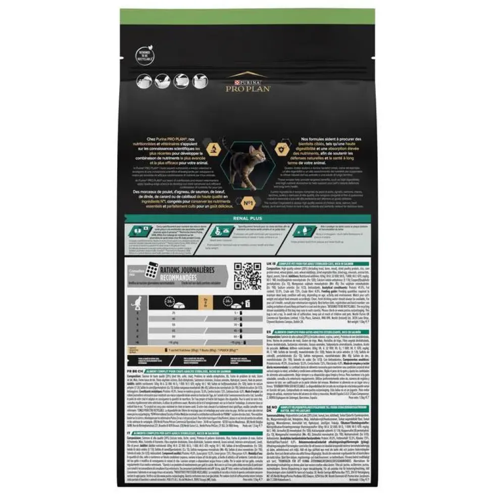 Croquette pour chat adulte stérilisé au saumon Pro Plan - 1,5kg