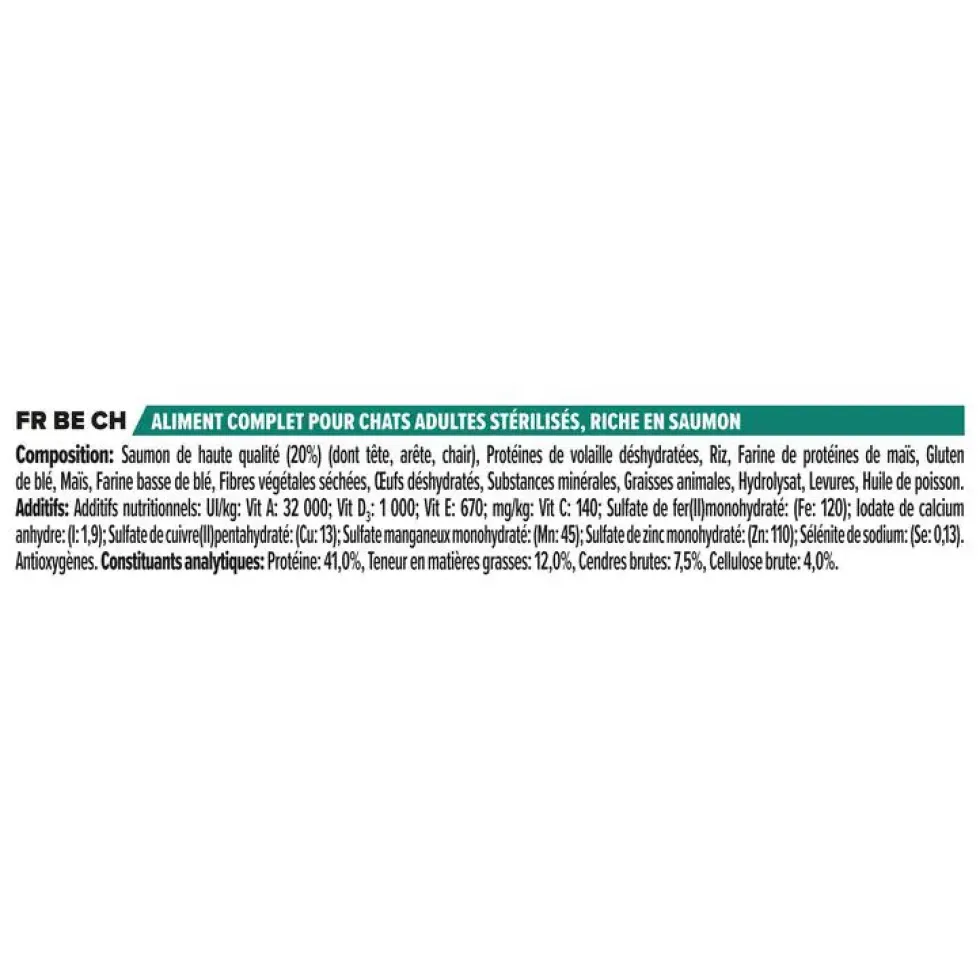 Croquette pour chat adulte stérilisé au saumon Pro Plan - 1,5kg