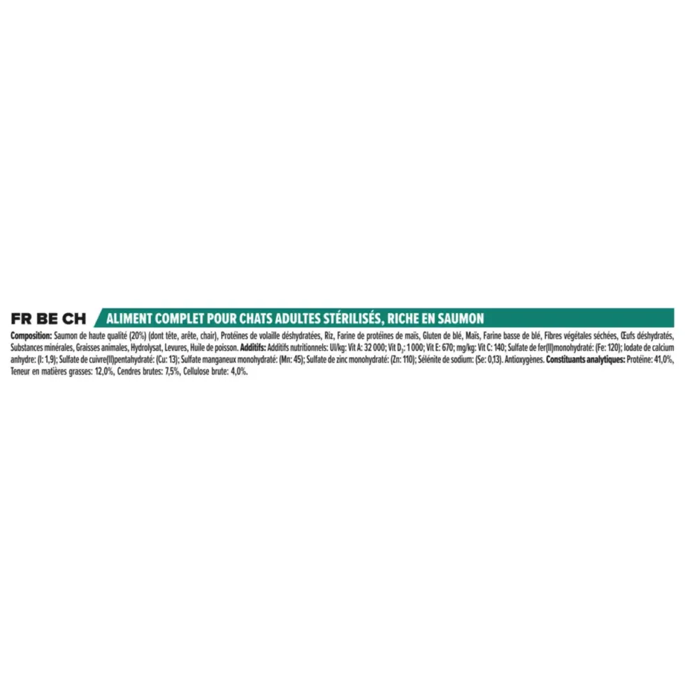 Croquette pour chat adulte stérilisé au saumon Pro Plan - 10 kg