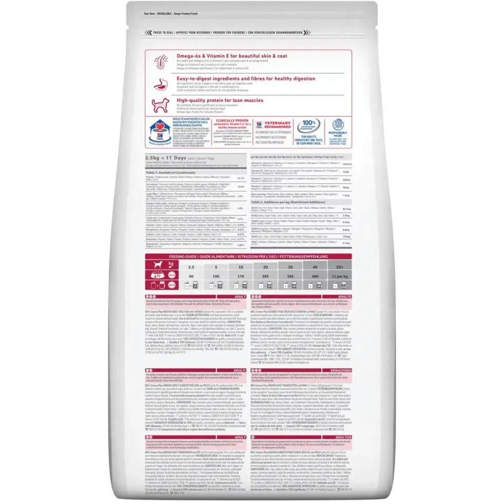 Croquette pour chien adulte au poulet Hill's - 2,5 kg