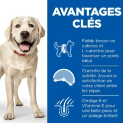 Croquette pour chien adulte grande race light hill's - 18 kg