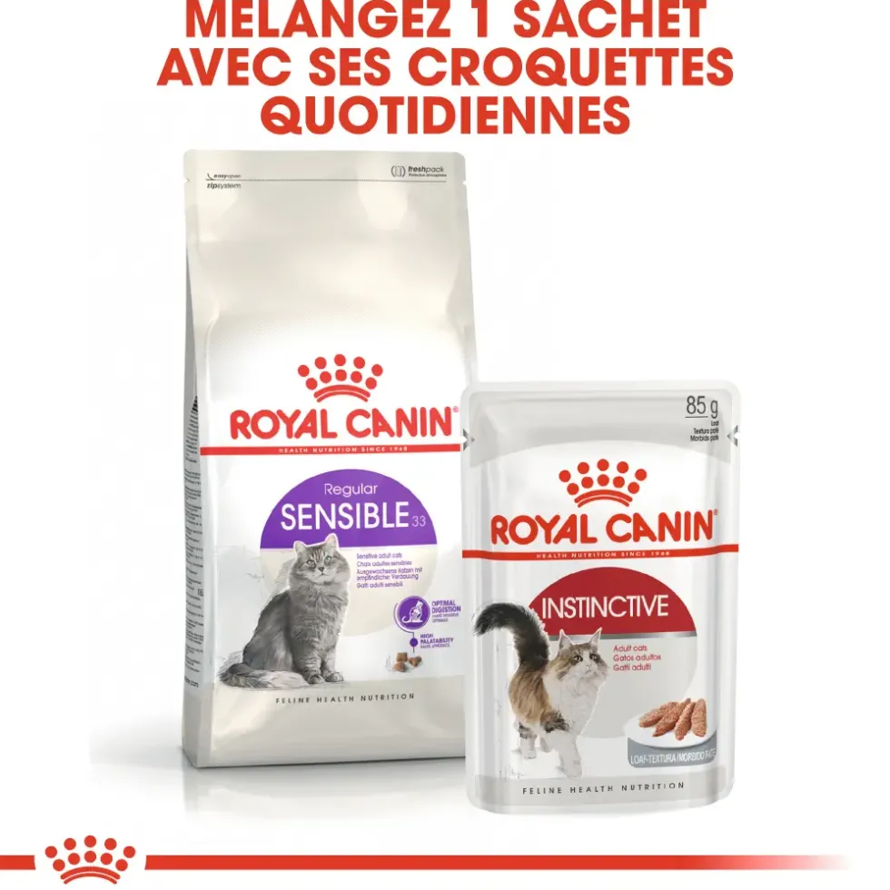 Croquettes pour chat adulte avec une sensibilité digestive Royal Canin Sensible 33 - 2 kg