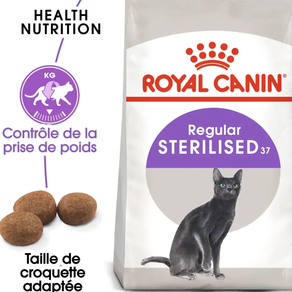 Croquettes pour chat adulte stérilisé Royal Canin Sterilised 37 - 10 kg