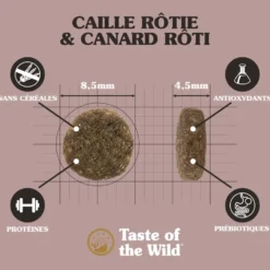 Croquettes pour chat au canard et à la caille Lowland Creek - 2 kg