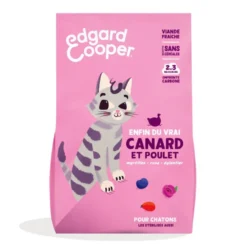 Croquettes pour chaton au canard et au poulet sans céréales Edgard & Cooper - 2 kg