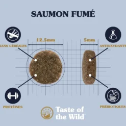 Croquettes pour chien adulte sans céréales saumon Taste of the Wild Pacific Stream - 12,2 kg