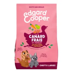 Croquettes pour chiot au canard et au poulet sans céréales Edgard & Cooper - 12 kg