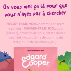 Croquettes pour chiot au canard et au poulet sans céréales Edgard & Cooper - 12 kg