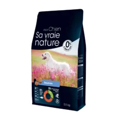 Croquettes sans céréales pour chien adulte au saumon et au hareng Sa Vraie Nature - 2,5 kg