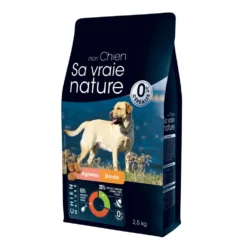 Croquettes sans céréales pour chien mature à l'agneau et à la dinde Sa Vraie Nature - 2,5 kg
