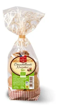 Croustillant aux noisettes bio Biscuits les Saules - 100 g