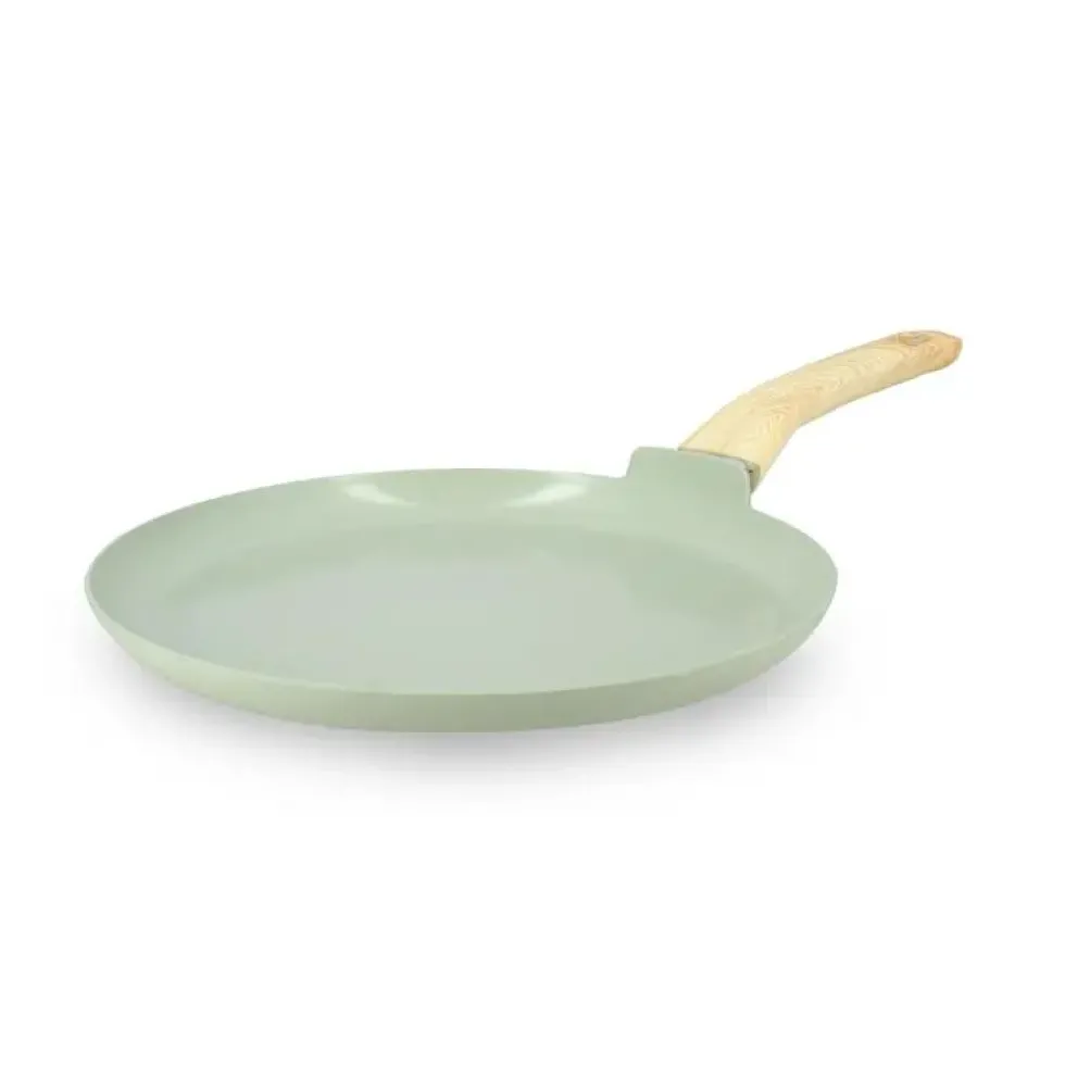 Crêpière Menastyl Colorama induction céladon en aluminium recyclé - Ø 26 cm