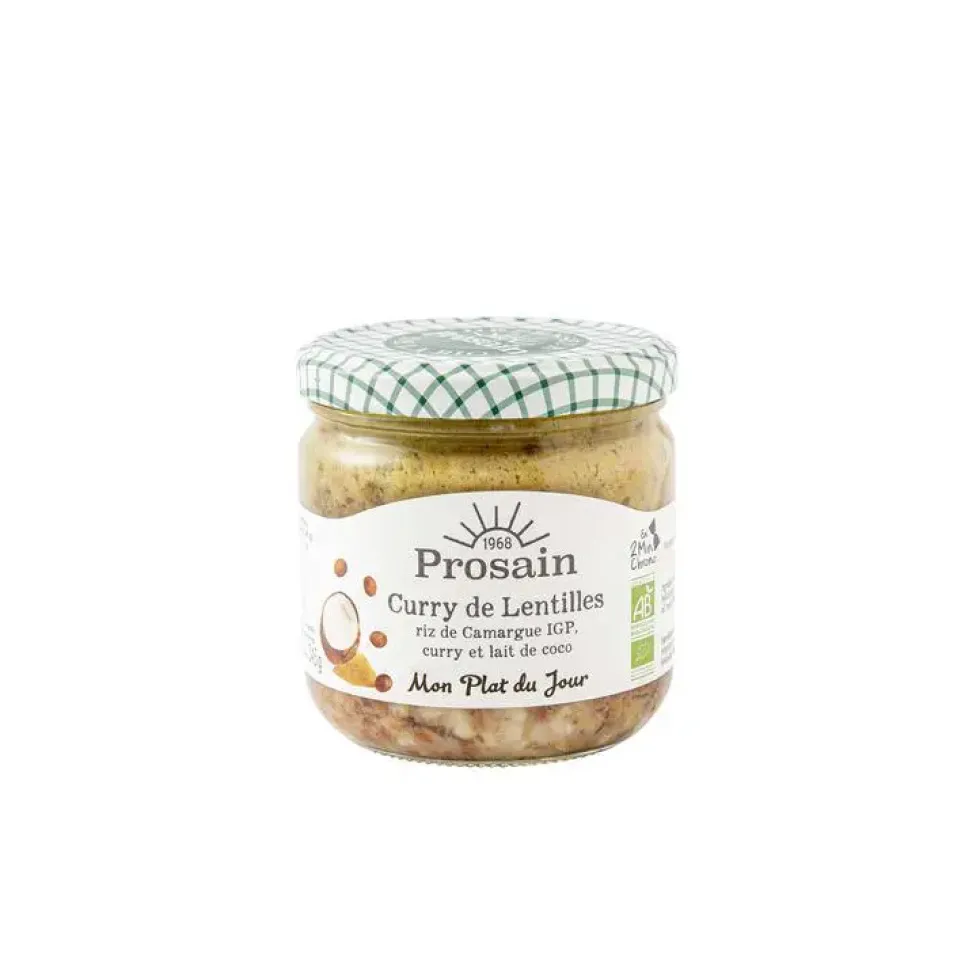 Curry de lentilles à l’indienne bio en bocal de 345 g