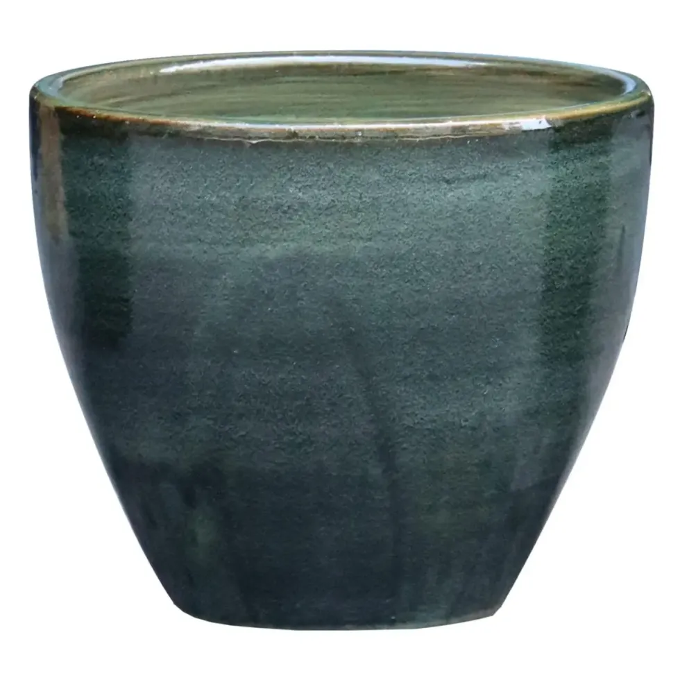 Cuvier en grès émaillé vert Amande Decolines Littoral - Ø 22 x H 21,5 cm
