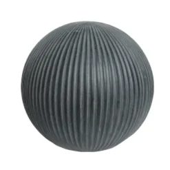 Décoration d'extérieur en fibre d'argile forme boule coloris anthracite - Ø 31,50 x H 29,50 cm
