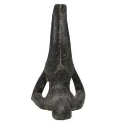 Décoration pour jardin aquatique coloris noir en pierre reconstituée figurine yoga SEDA Salamba Sarvashana - 30 cm