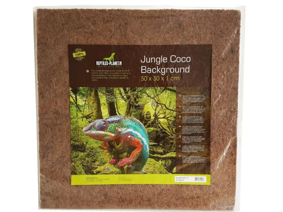 Décor de fond pour terrarium fibre de coco coloris marron Reptile Planet Jungle Coco Background - 50 x 50 x 10 cm