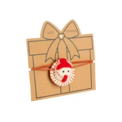 Décor pour cadeaux bonhomme de neige en feutrine blanc - 2 x 2 cm