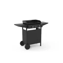 Desserte chariot pour plancha Origin fermé 60 coloris noir en acier Forge Adour Origin - 83,2 x 128,6 x 55,8 cm