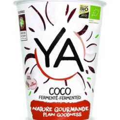 Dessert végétal fermenté coco nature gourmand en pot Ya - 400g