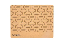 Dessous de gamelle coloris marron en liège motifs os Scruffs – 40 x 30 cm