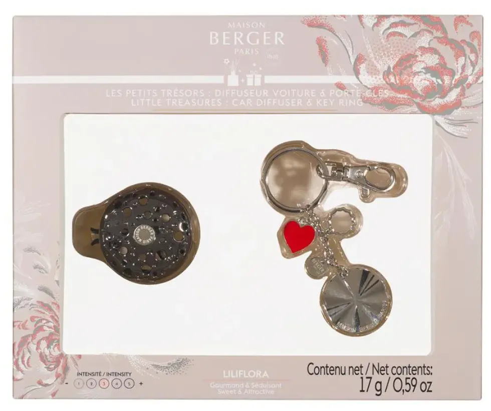 Diffuseur voiture avec porte clés senteur lumière florale Maison Berger Paris