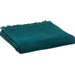 Drap de douche en coton coloris pétrole Julia - 70 x 140 cm