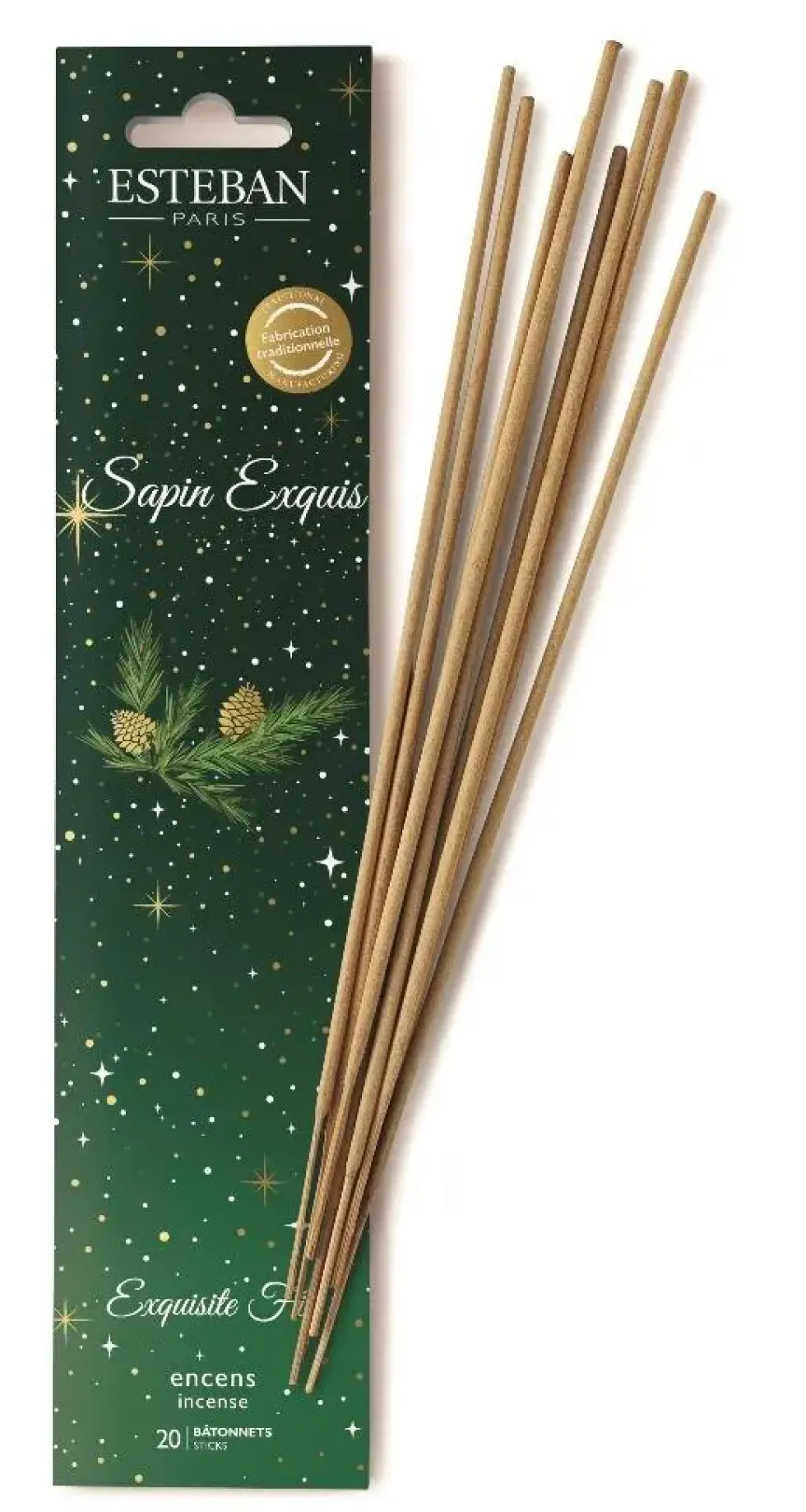 Encens Indiens Sapin exquis Esteban - 20 bâtonnets