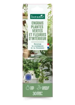 Engrais plantes vertes et plantes fleuries d'intérieur en boîte botanic® - 30 bâtonnets