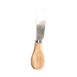 Ensemble de 5 petits couteaux à fromage en métal et bambou naturel - la boîte