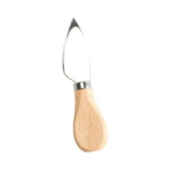 Ensemble de 5 petits couteaux à fromage en métal et bambou naturel - la boîte