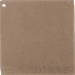 Essuie mains Oeillet Curl coloris taupe - 50 x 50 cm