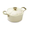 Faitout Menastyl Dahlia beige en aluminium recyclé - Ø 24 cm