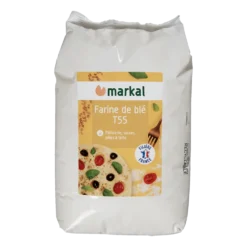Farine de blé blanche pâtissière T55 bio en sac de 1 kg