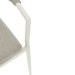Fauteuil crème en aluminium et corde Bizzotto Millor - 57 x 61 x 78 cm