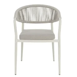 Fauteuil crème en aluminium et corde Bizzotto Millor - 57 x 61 x 78 cm