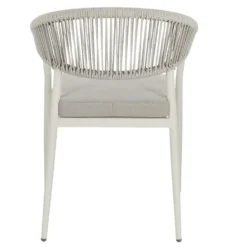 Fauteuil crème en aluminium et corde Bizzotto Millor - 57 x 61 x 78 cm
