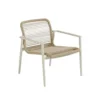 Fauteuil de jardin coloris beige en aluminium et résine Sollya - 71 x 69 x 72 cm