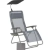 Fauteuil de relaxation de jardin Relax Zen édition silex Velio® coloris gris Lafuma - 68 x 88 x 115 cm