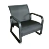 Fauteuil lounge Quenza II en aluminium, couleur graphite - PROLOISIRS BBM