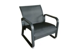 Fauteuil lounge Quenza II en aluminium, couleur graphite - PROLOISIRS BBM