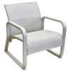 Fauteuil lounge Quenza II-padded coloris beige en aluminium