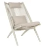 Fauteuil lounge sable en aluminium et corde Bizzotto Aloha - 66 x 84 x 98 cm