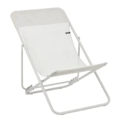 Fauteuil maxi transat colorblock Lafuma Batyline® coloris beige en acier - 62 x 83 x 91 cm