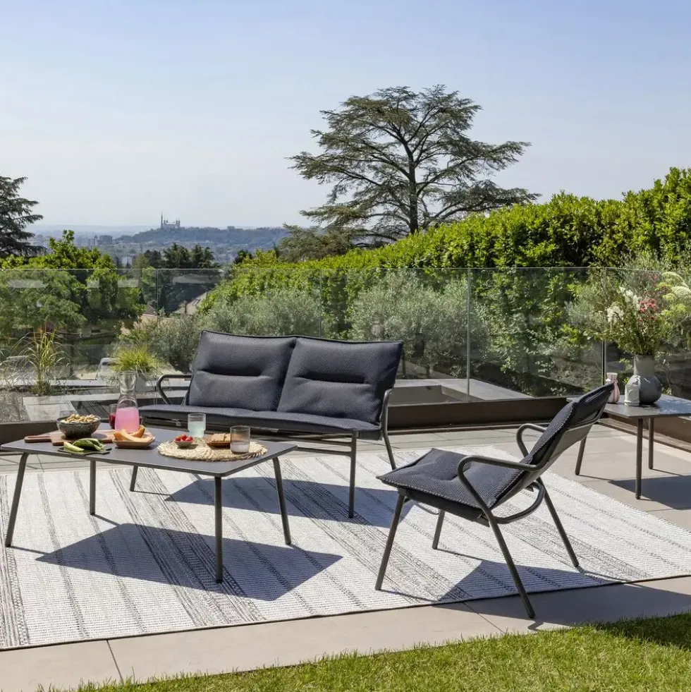 Fauteuil 1 place Vence BeComfort coloris gris Lafuma - 68 x 69x 70 cm
